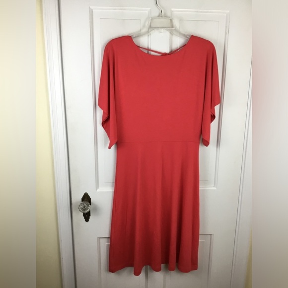 GAP Coral Dress Lace Up Back Dolman Sleeve Size S NWT - Picture 3 of 7